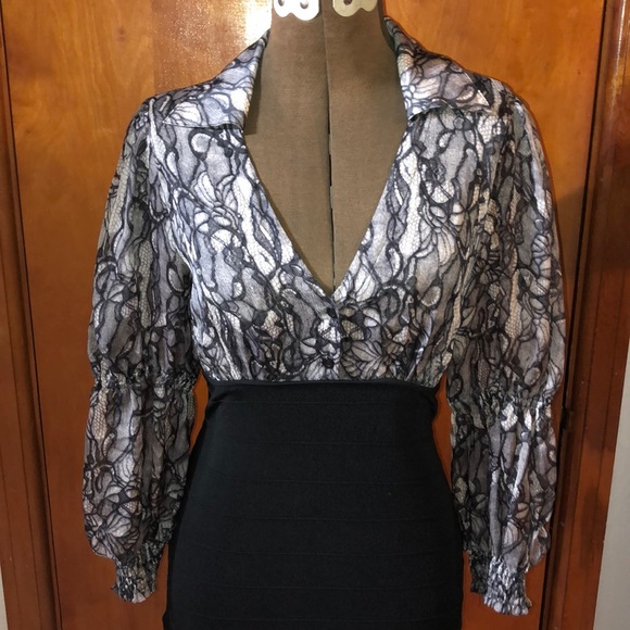 Bebe poet sleeve banded dress - Picture 3 of 5